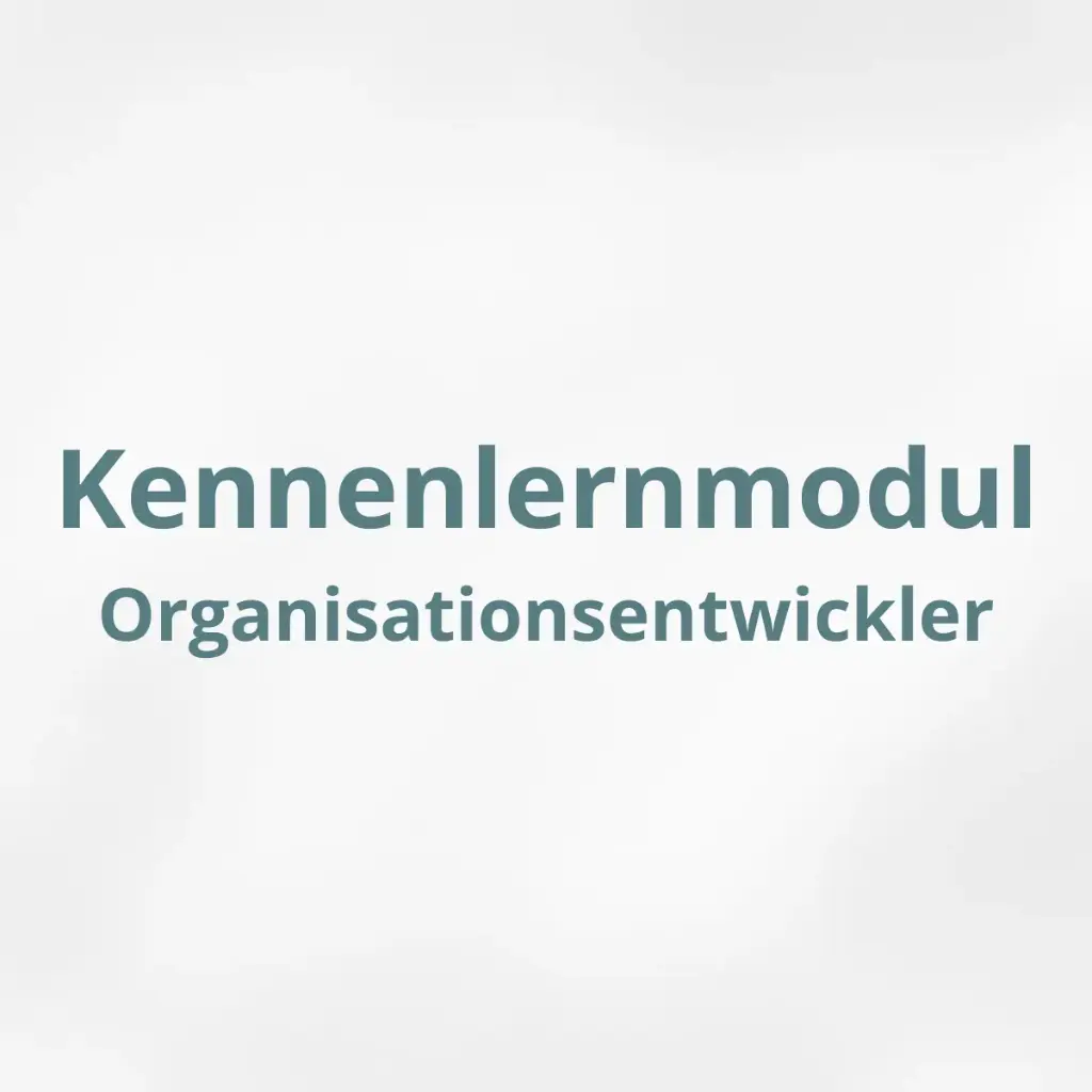 Kennenlernmodul Organisationsentwickler Ausbildung 